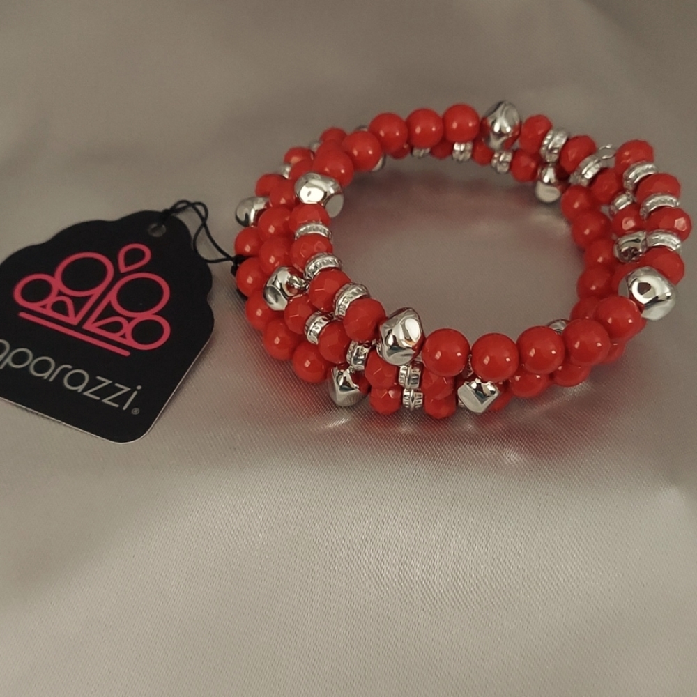 Red coil bracelet